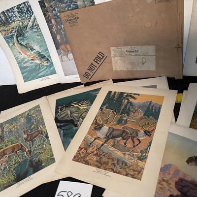 Vintage Outdoor Life Picture Set