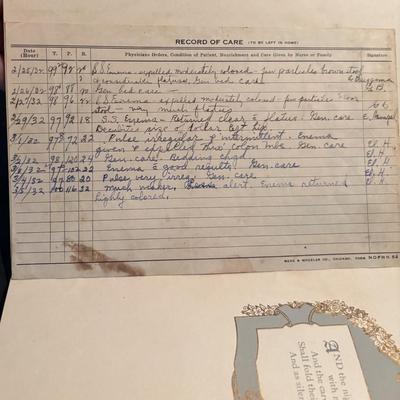 1932 Funeral and Hospital Records