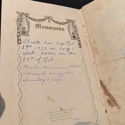 1932 Funeral and Hospital Records