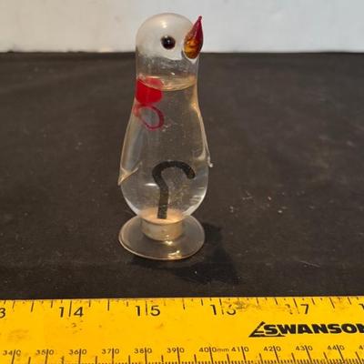 Vintage 1970s Glass Penguin Dexterity Game