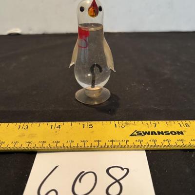 Vintage 1970s Glass Penguin Dexterity Game