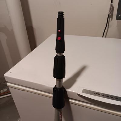 FLOOR AND WINDOW CLEANING TOOLS WITH EXTENSION POLE PLUS A QUICKIE JOBSITE BROOM