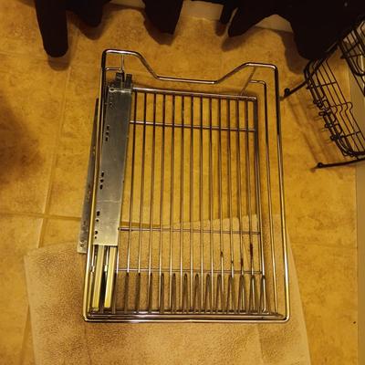 CHOCOLATE BROWN SHOWER CURTAIN, LINER & ROD, CABINET SLIDING DRAWER AND MORE
