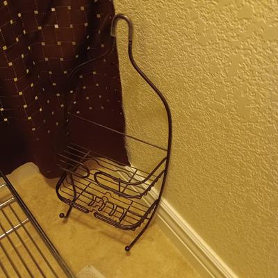 CHOCOLATE BROWN SHOWER CURTAIN, LINER & ROD, CABINET SLIDING DRAWER AND MORE