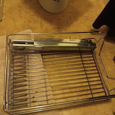 CHOCOLATE BROWN SHOWER CURTAIN, LINER & ROD, CABINET SLIDING DRAWER AND MORE