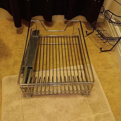 CHOCOLATE BROWN SHOWER CURTAIN, LINER & ROD, CABINET SLIDING DRAWER AND MORE