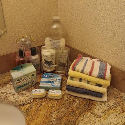 NEW INTUITION & VENUS SHAVING CARTRIDGES, LOTION, BATH SOAPS & WASH CLOTHS