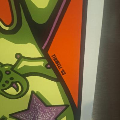 Sale Photo Thumbnail #320: this is rolled up, in this photo it was placed on a refrigerator and held with magnets to flatten it to see whole image but we will roll it up again for pickup.