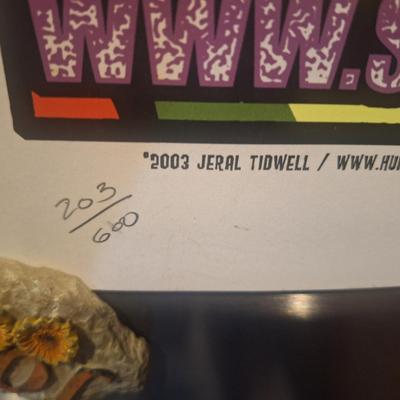 Sale Photo Thumbnail #318: this is rolled up, in this photo it was placed on a refrigerator and held with magnets to flatten it to see whole image but we will roll it up again for pickup.