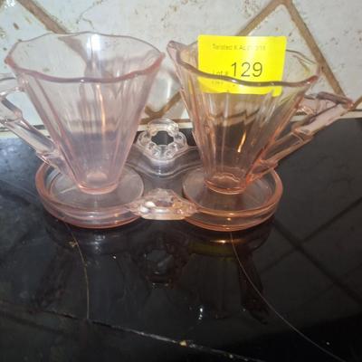 Sale Photo Thumbnail #364: pink depression glass (does not glow).