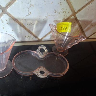 Sale Photo Thumbnail #366: pink depression glass (does not glow).