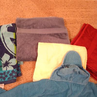 BEACH AND LARGE BATH TOWELS