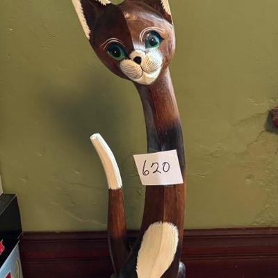 36” Wooden Cat