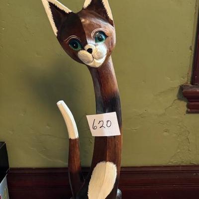 36” Wooden Cat