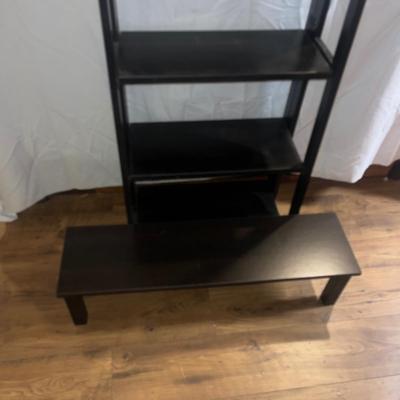Pier One Folding Ladder Style Bookcase & Small Shelf. (D-MG)