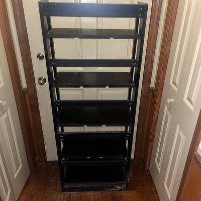Pier One Folding Ladder Style Bookcase & Small Shelf. (D-MG)
