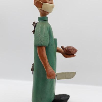 Vintage Romer Wooden Doctor Heart Surgeon Figurine