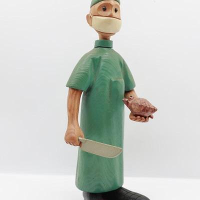 Vintage Romer Wooden Doctor Heart Surgeon Figurine