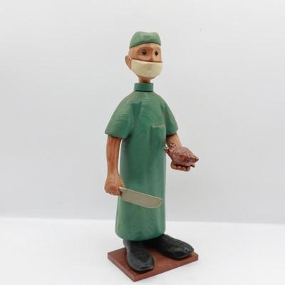 Vintage Romer Wooden Doctor Heart Surgeon Figurine