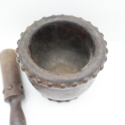 Vintage Wooden Mortar and Pestle