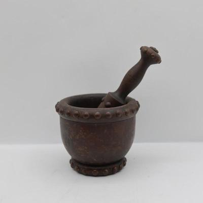 Vintage Wooden Mortar and Pestle