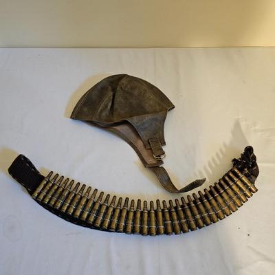 Bullet Bandolier Belt + WWI Flying Cap (PB-JS)