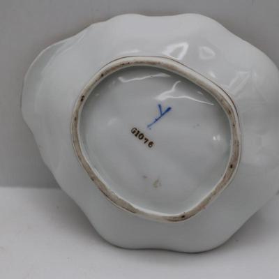 Porcelain Dish W/ Pate Sur Pate, & Gilding Charles Sadek