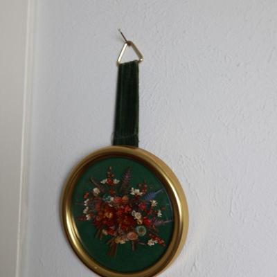 Medallion of Dried Flowers Wall Hanging