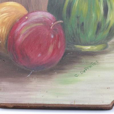 Vintage Painting on Wood by Colleen DeFraites, 1979