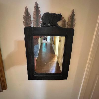 Decorative Mirror w/ Carved Bear & Door Mat (GB2-RG)