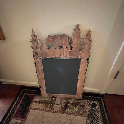 Decorative Mirror w/ Carved Bear & Door Mat (GB2-RG)