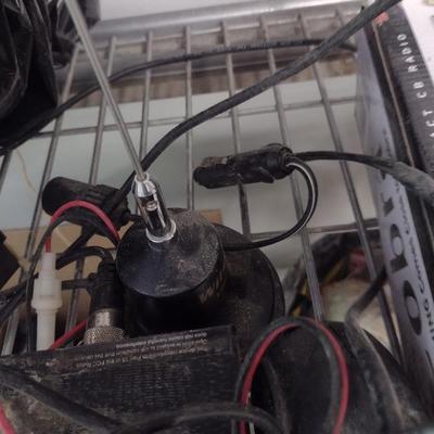 Cobra CB Radio and Midland CB Receiver with Accessories as Shown