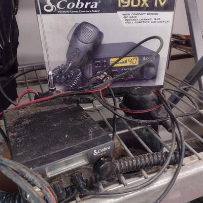 Cobra CB Radio and Midland CB Receiver with Accessories as Shown