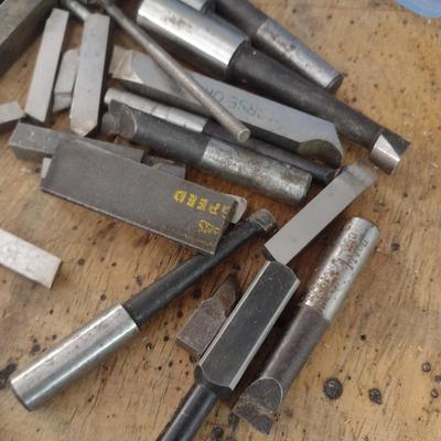 Collection of Lathe Metalworking Machine Cutting or Tool Bits