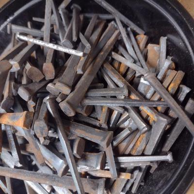 Collection of Vintage Square Cut Nail and Other