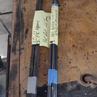 Assortment of Hot Rolled or Roller Metal Rods Various Lengths (See all Pictures)