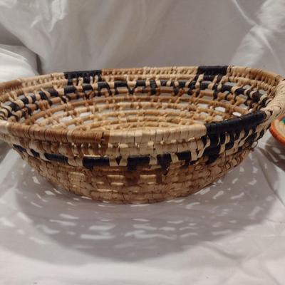 Pair of Hand-Woven Grass Baskets