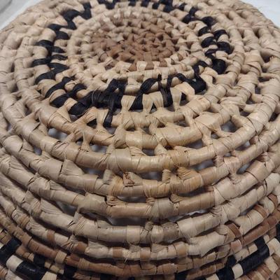 Pair of Hand-Woven Grass Baskets