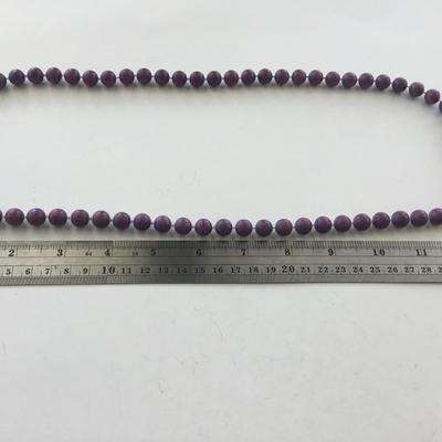 Purple beaded fashion necklace