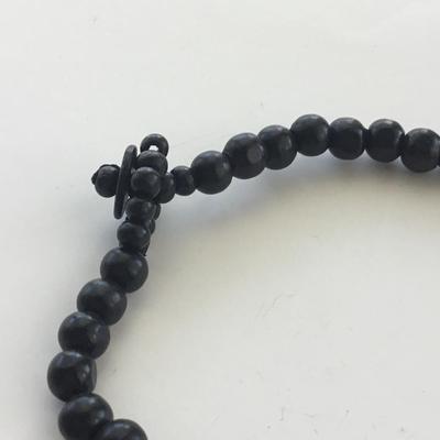 Vintage clasp black statement necklace