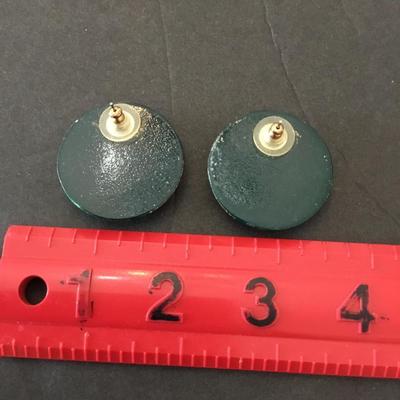 Cool vintage Gold and black designed circular statement earrings