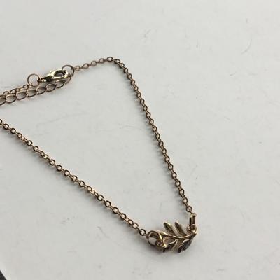 Gold tone leaf like bracelet
