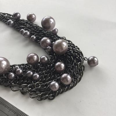 Statement collared necklace