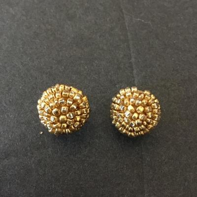 Vintage textured J crew, gold tone, stud earrings