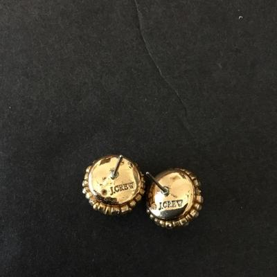 Vintage textured J crew, gold tone, stud earrings