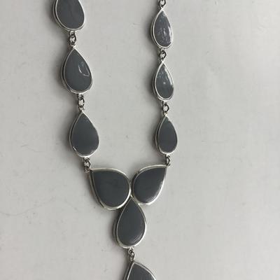 Double sided gray or red beautiful necklace