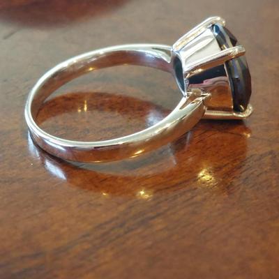 Natural black diamond 3 carat ring