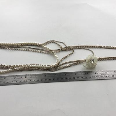 Beautiful gold tone multilayer statement necklace