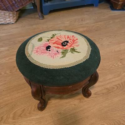 Cross stitched stool