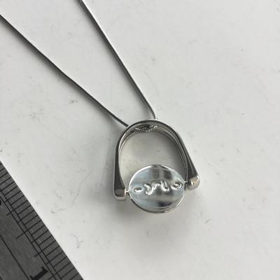 Silver tone unique fashion necklace